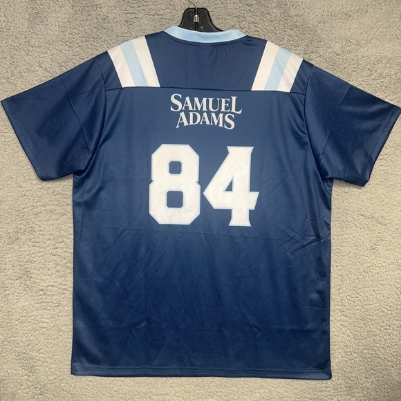 Samuel Adams Other - Official Samuel Adams Jersey Men's Sz L Blue #84 V Neck Boston Beer Football Tee